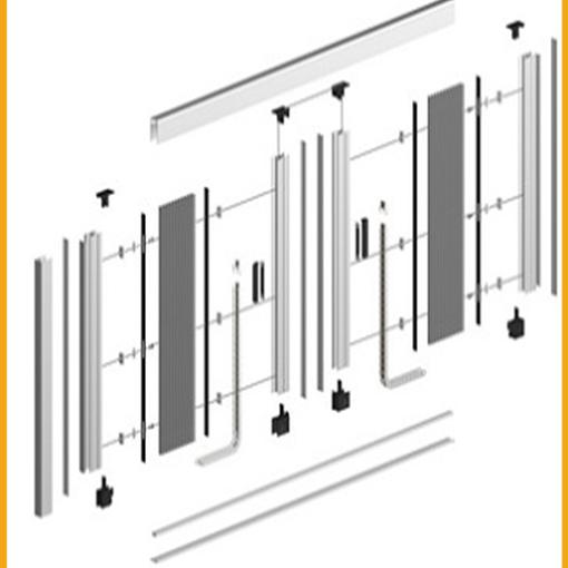 Moustiquaire modèle h- Moustiquaire plissée MOPL29 2VO - S