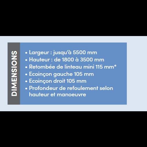 Portes de garage sectionnelle modèle Porte de Garage Sectionnelle CANTATE - SO