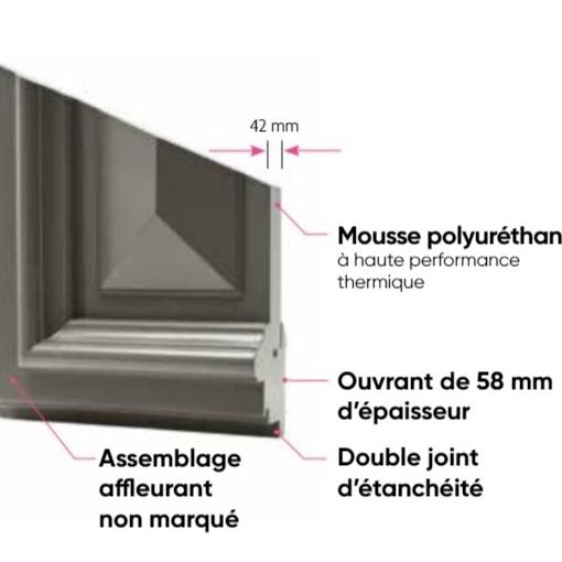 Porte Bois modèle Houston - A
