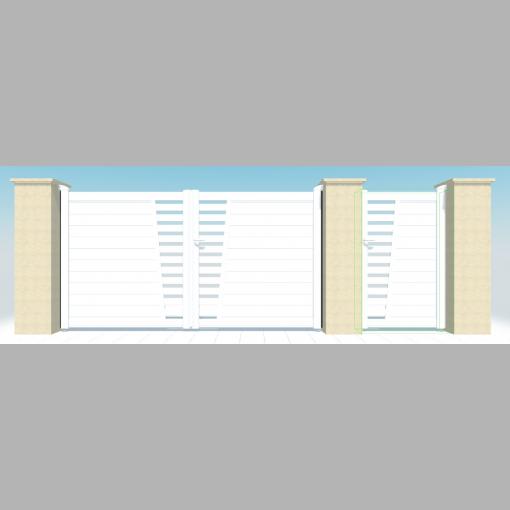Portail PVC modèle Portail PVC avec barreaudage ajouré  - DC67