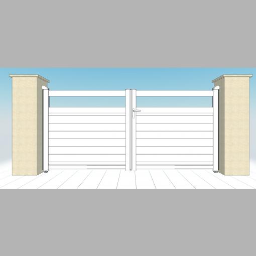 Portail PVC modèle Portail PVC avec motif au choix - DC76