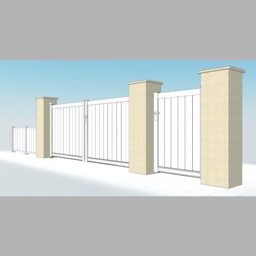 Portail PVC modèle Portail pvc plein - DC14