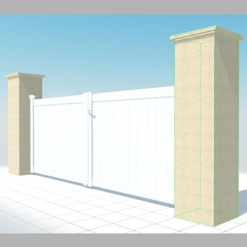 Portail PVC modèle Portail pvc plein - DC14