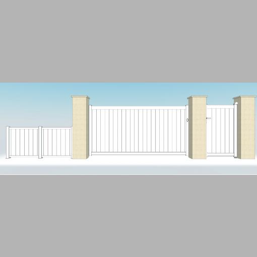 Portail PVC modèle Portail pvc plein - DC14