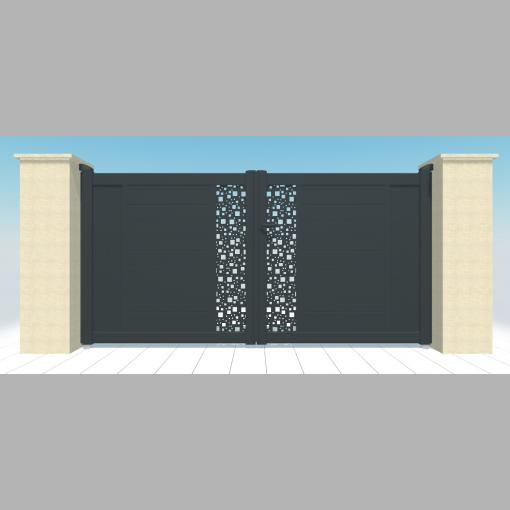 Portail PVC modèle Portail PVC motif vertical au choix - DC78