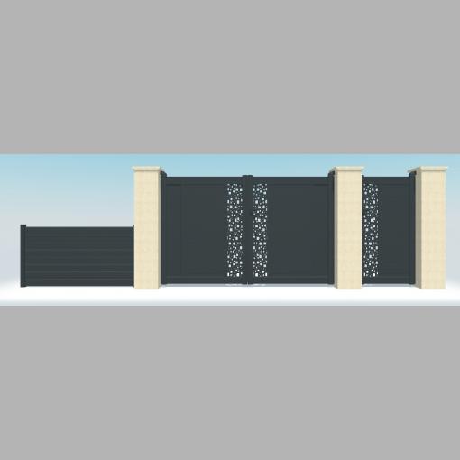 Portail PVC modèle Portail PVC motif vertical au choix - DC78